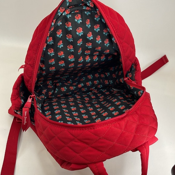 Vera Bradey Essential Compact Backpack NWOT Tango Red - Picture 3 of 7